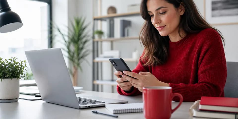Personas usando celulares para trabajar, mirar contenido y compartir